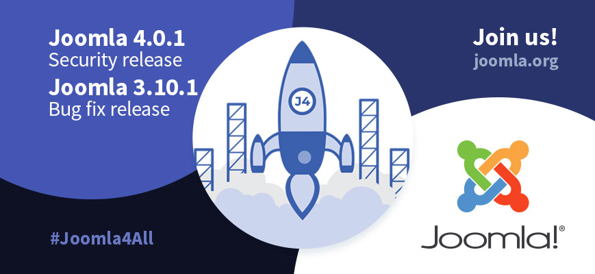 Joomla 4.0.0 Stable Joomla 4.0.1 Stable - Ready for a new world of possibilities. Use the hashtags #joomla4 #Joomla4All